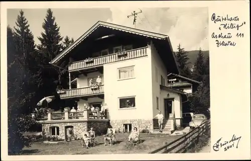 Ak Aschau im Zillertal Tirol, Gästehaus Hillig, Fotograf Hans Hruschka