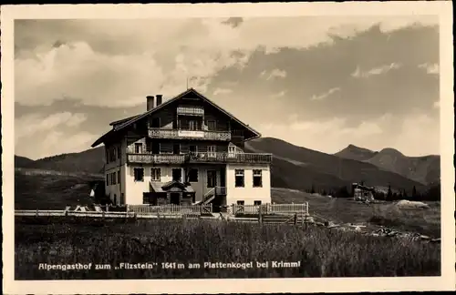Ak Krimml in Salzburg, Alpengasthof zum Filzstein am Plattenkogel, Blick gegen Kröndler
