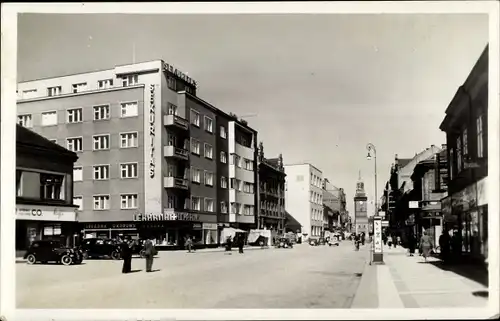 Ak Pardubice Pardubitz Stadt, Wilsonova trida, Sekuritas Gebäude