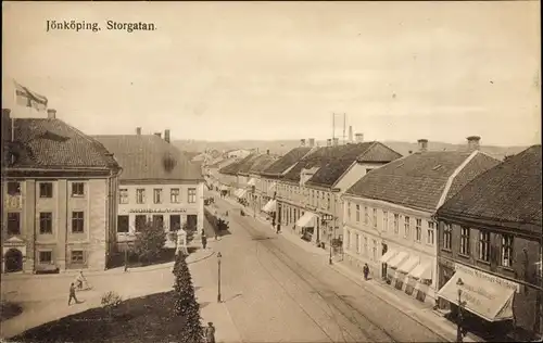 Ak Jönköping Schweden, Storgatan, Geschäfte