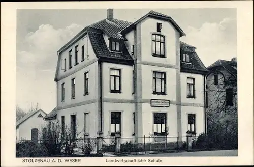 Ak Stolzenau an der Weser, Landwirtschaftliche Schule