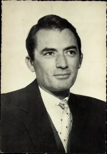 Ak Schauspieler Gregory Peck, Portrait