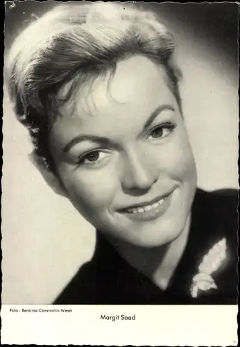 Ak Schauspielerin Margit Saad, Portrait