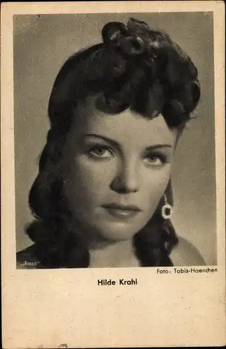 Ak Schauspielerin Hilde Krahl, Portrait, Ross Verlag