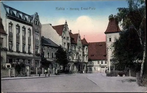 Ak Kahla im Saale Holzland Kreis Thüringen, Herzog Ernst Platz