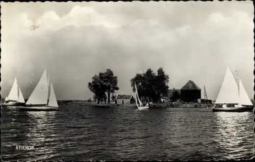 Ak Stierop Nordholland, Waterzicht, Zeilboten