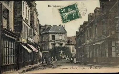 Ak Argences Calvados, Rue de Lisieux