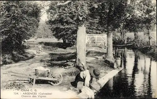 Ak Argences Calvados, Chemin des Vignes