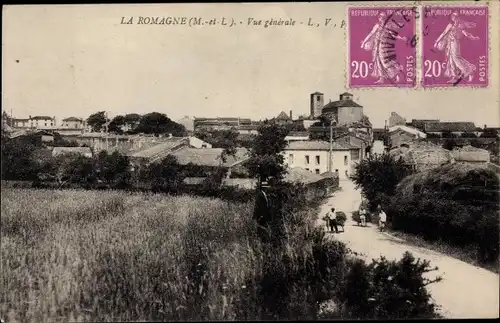 Ak La Romagne Maine et Loire, Vue generale