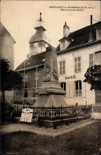 Ak Montaigut en Combraille Puy de Dôme, Monument aux Morts