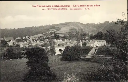 Ak Pont Erambourg Orne, La Vallée de la Vère, Vue generale