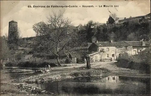 Ak Vouvant Vendée, Le Moulin sec