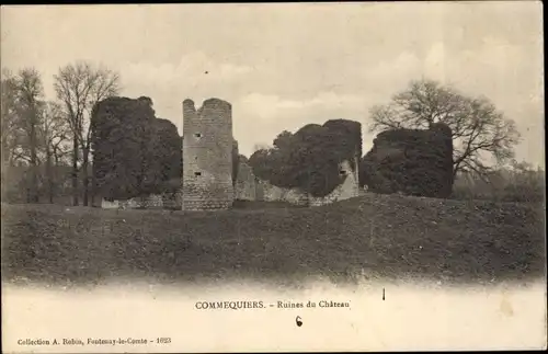 Ak Commequiers Vendée, Ruines du Chateau