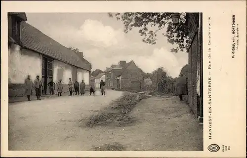 Ak Hangest en Santerre Somme, Rue de la Gendarmerie