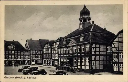 Ak Grabow in Mecklenburg, Rathaus