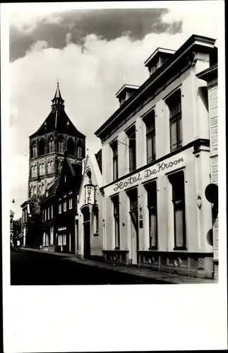 Ak Oldenzaal Overijssel, Hotel Restaurant De Kroon, Steenstraat 17