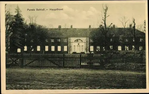 Ak Paretz Ketzin an der Havel, Schloss, Hauptfront