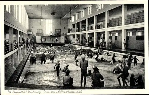 Ak Norderney, Seewasser Wellenschwimmbad, Badegäste