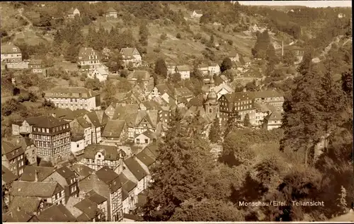 Ak Monschau Montjoie in der Eifel, Teilansicht, Luftbild