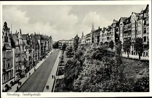 Ak Flensburg in Schleswig Holstein, Blick auf die Toosbüystraße