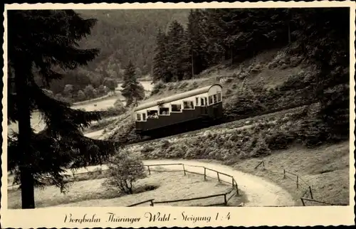 Ak Bergbahn im Thüringer Wald, Steigung 1:4