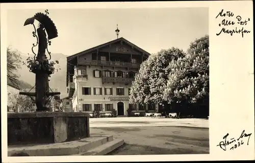 Ak Mayrhofen im Zillertal Tirol, Hotel Alte Post, Fotograf Hans Hruschka