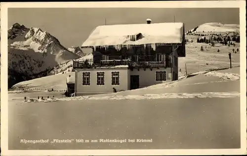 Ak Krimml in Salzburg, Alpengasthof Filzstein am Plattenkogel