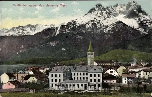 Ak Saalfelden am Steinernen Meer in Salzburg, Blick auf den Ort