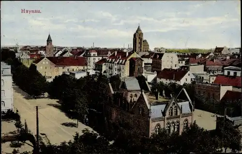 Ak Chojnów Haynau Schlesien, Blick auf den Ort