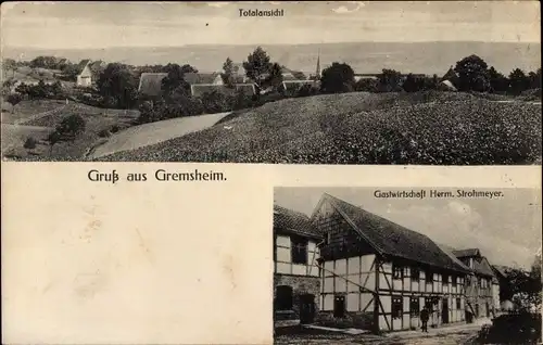 Ak Gremsheim Bad Gandersheim in Niedersachsen, Gastwirtschaft, Totalansicht