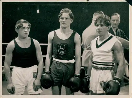 Foto Olympische Spiele 1936, Boxen Federgewicht, Casanovas, Catterall, Miner