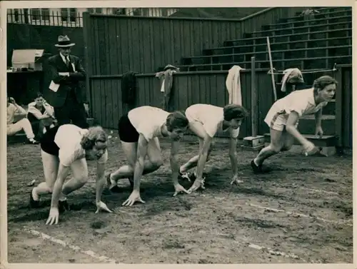 Foto Leichtathletikmeisterschaften USA, Ohio Field New York, Läuferin Helen Stephens, 100m Lauf