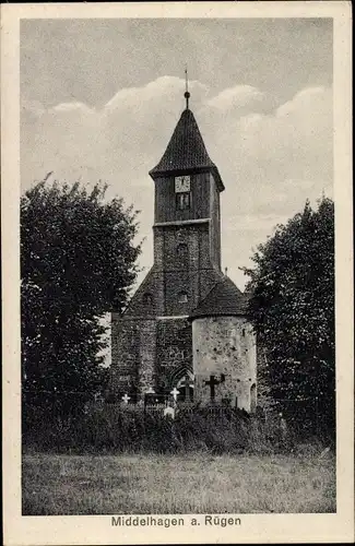 Ak Middelhagen Mönchgut auf Rügen, Kirche