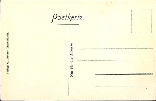 Ak Ostseebad Travemünde Lübeck, Totalansicht der Ortschaft