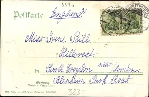 Ak Wolfenbüttel in Niedersachsen, Waldrestaurant und Pensionshaus Antoinettenruh