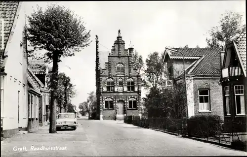 Ak  Graft De Rijp Nordholland Niederlande, Raadhuisstraat