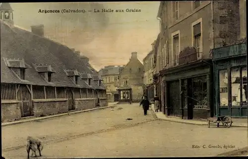 Ak Argences Calvados, La Halle aux Grains