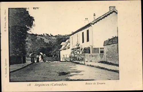 Ak Argences Calvados, Route de Troarn