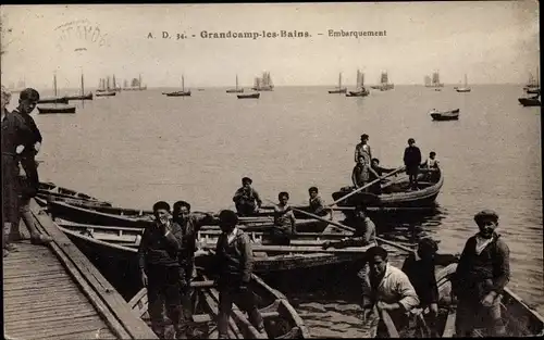 Ak Grandcamp les Bains Calvados, Embarquement