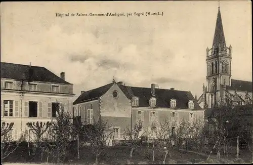 Ak Sainte Gemmes d'Andigné Maine et Loire, L'Hopital