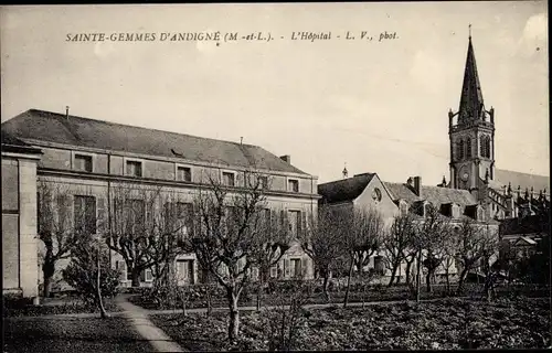 Ak Sainte Gemmes d'Andigné Maine et Loire, L'Hopital