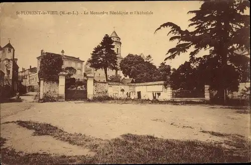 Ak Saint Florent le Vieil Maine et Loire, Le Monastere Benedictin et l'Abbatiale