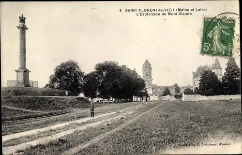 Ak Saint Florent le Vieil Maine et Loire, L'Esplanade du Mont Glaune