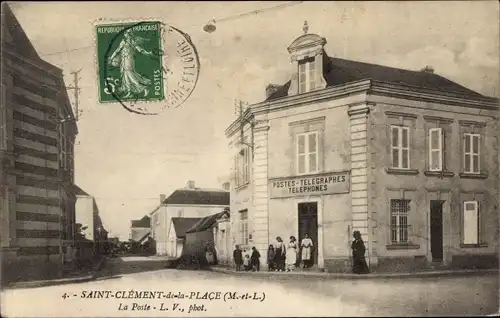 Ak Saint Clément de la Place Maine et Loire, La Poste