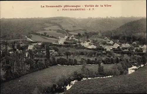 Ak Pont Erambourg Orne, Vallee de la Vere, Panorama