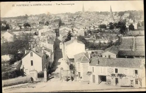 Ak Fontenay le Comte Vendée, Vue Panoramique