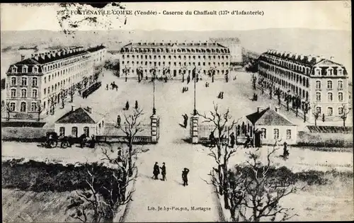 Ak Fontenay le Comte Vendée, Caserne du Chaffault