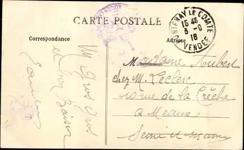 Ak Fontenay le Comte Vendée, Le Quartier du Pont Neuf