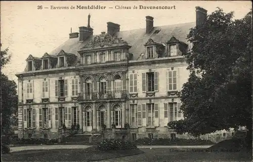 Ak Davenescourt Somme, Château, Schloss, Vorderansicht