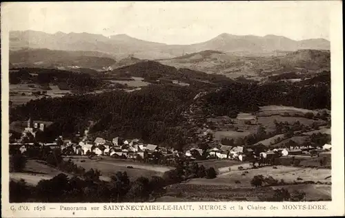 Ak Saint Nectaire le Haut Puy de Dôme, Panorama, Murols et la Chaine de Monts Dore